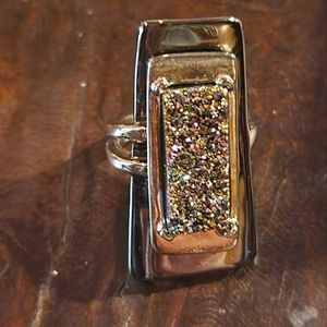 Beautiful RLM Studio Sterling Silver Drusy Ring Size 6
